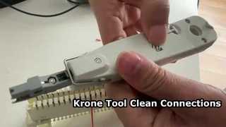 Как использовать инструмент Krone Punch Down для модуля Krone