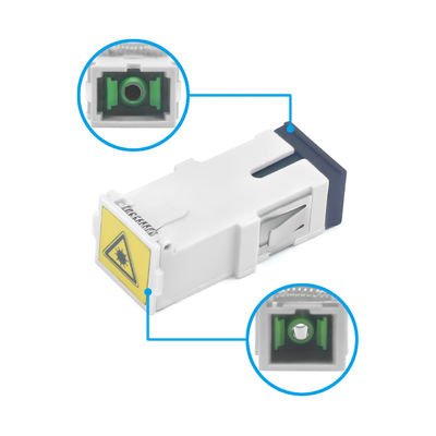 Low Insertion Loss Telecommunications Fiber Optic SC Adaptor with Flip Auto Shutter