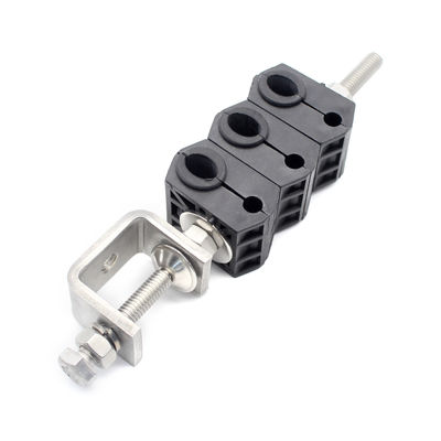 6 Cable Capacity Customized Single hole three way power cable feeder clamp Fiber Optic for 1 Time