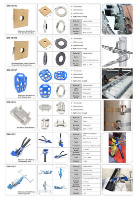 Customized Plastic Box 0.50" 0.75" Fixing Strapping with Band of Stainless Steel