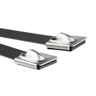 100pcs/bag UV-resistant Polyester Epoxy Nylon 11 Coated Stainless Steel Cable Ties