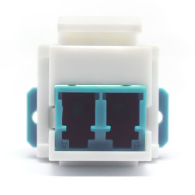 LC PC Duplex OM3 MM FTTH Inner Shutter Flange Adapter for Secure Fiber Optic Networks