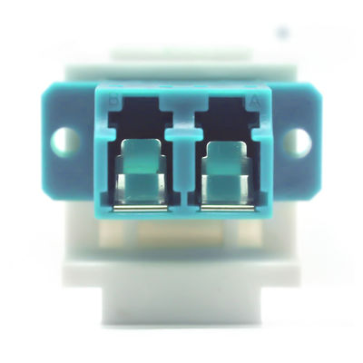 LC PC Duplex OM3 MM FTTH Inner Shutter Flange Adapter for Secure Fiber Optic Networks