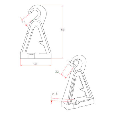 General Industry Aluminium alloy Fiber Optical Cable Support Bracket with Performance