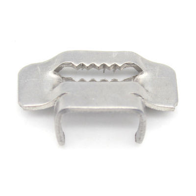 Stainless Steel 1/4 Inch Width*0.12 mm Thickness 100 Pcs Pack Ear-lock Banding Strap Buckle