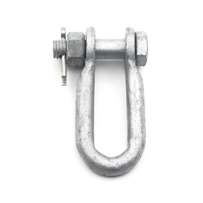 Costomized Size U Type Shackle Hot Dip Galvanized Silver For Overhead Line Hardware