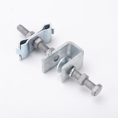 Galvanized Steel Down Lead Clamp Metal ADSS For Pole And Tower