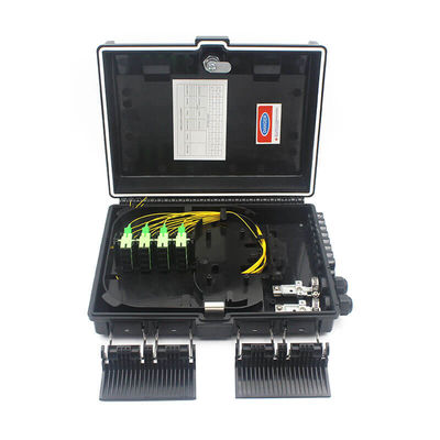 16 Fibers Outdoor Fiber Optic Distribution Box Balck Water-proof