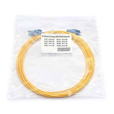 G652D G657A1 DX LC UPC to LC UPC SM Uniboot Fiber Optic Patch Cord with LC/SC/MPO Compatibility