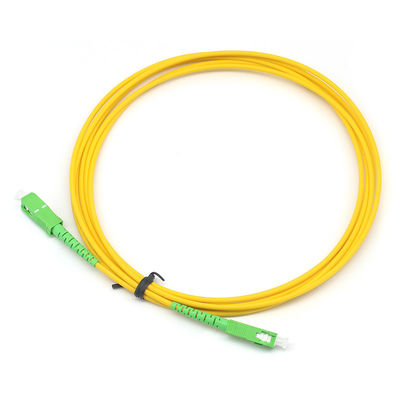 2.0mm 3.0mm Simplex Optic Fiber Patch Cord SC APC to SC APC SM