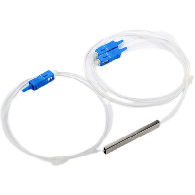 1X2 SC UPC LSZH Fiber Optic PLC Splitter 0.9mm Mini Steel Tube