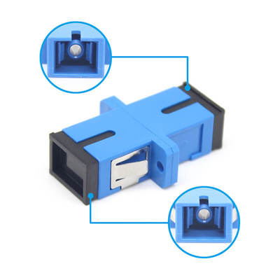 SC UPC Simplex Fiber Optic Adapter with Flange 0.2dB Insertion Loss
