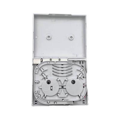 White 4-Port FTTH Terminal Box with SC LC Adapters