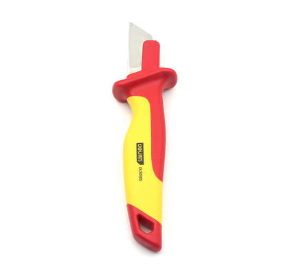 50mm VDE Insulating Electrical Knife Red/Yellow for Cable Stripping