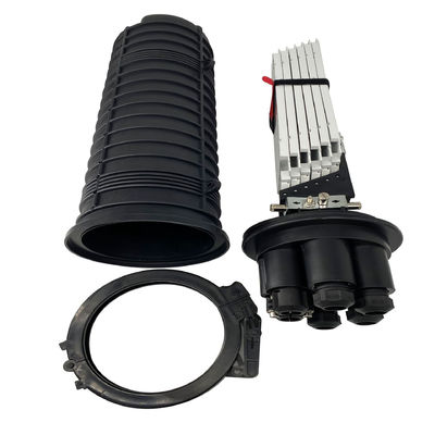 2 In 4 Out Ports FTTH Splice Enclosure Vertical Box with 144F Capacity and 6 Pcs of 24 Core Splice Tray