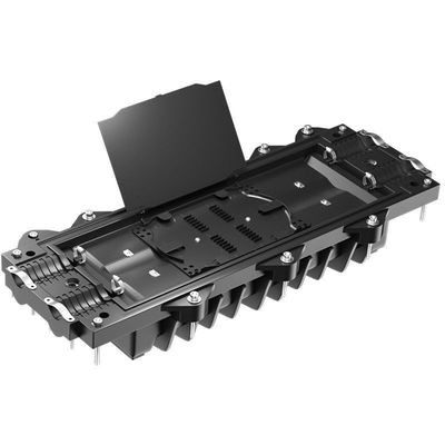 Outdoor Waterproof Fiber Optic Splice Closure with 2 In 2 Out Ports for 24-48 Cores in PP and ABS Materials