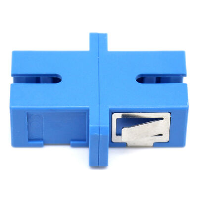 Low Insertion Loss SC UPC Simplex Fiber Optic Adapter with Flange Design and 500 Cycle Durability