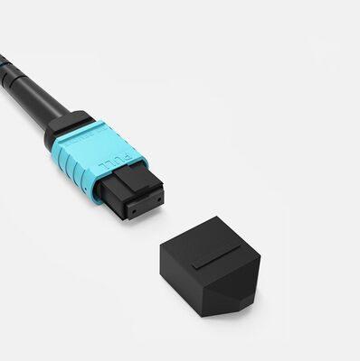 8/12/16/24 Cores Multimode MPO/MPT OM3/OM4 to LC Breakout Fiber Optic Patch Cord