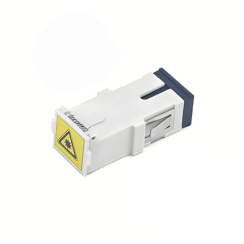 Fiber Optic SC Adapter with Flip Auto Shutter, 0.2 dB Insertion Loss, and 500 Cycle Durability