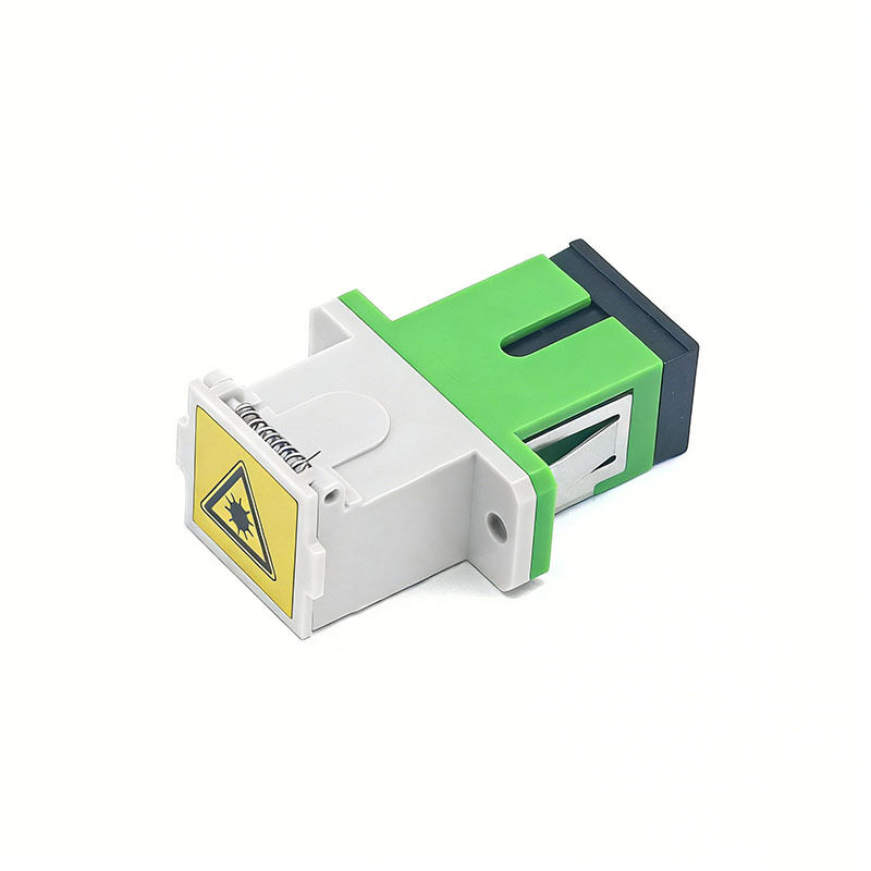 Fiber Optic SC Adapter with Flip Auto Shutter, 0.2dB Insertion Loss, and 500 Cycle Durability Flange