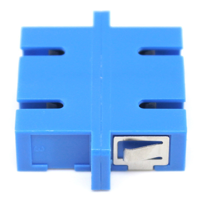 SC UPC Bule Duplex Fiber Optic Adapter с долговечностью фланца 0,2 дБ 500 Прошедший цикл