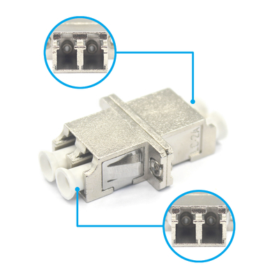 Металлический корпус волокна DX LC UPC Duplex sm адаптер с фланцем с низкой потерей 0.2dB