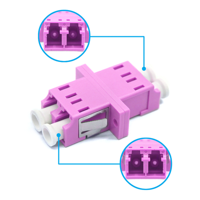 OM4 Apc Fiber Connector Multimode Duplex Adapter Network с фланцем