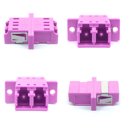 OM4 Apc Fiber Connector Multimode Duplex Adapter Network с фланцем