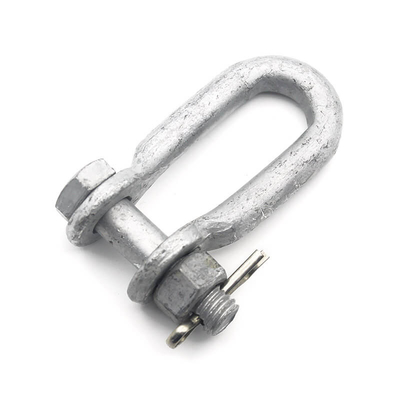 Костюмированный размер U Type Shackle Hot Dip Galvanized Silver для оборудования воздушных линий
