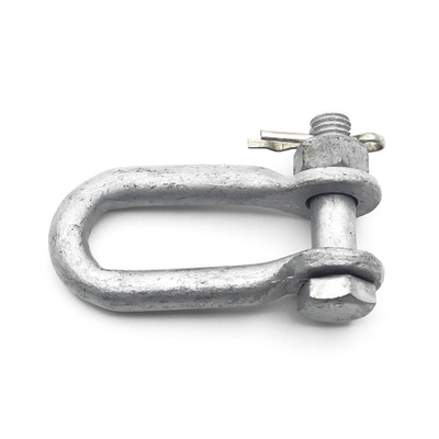 Костюмированный размер U Type Shackle Hot Dip Galvanized Silver для оборудования воздушных линий