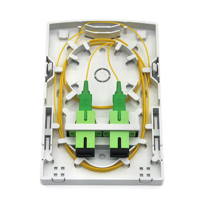 2 порта FTTH Wall Box Внутренний оптический выход с SC Simplex LC Duplex адаптерами