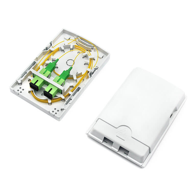 2 порта FTTH Wall Box Внутренний оптический выход с SC Simplex LC Duplex адаптерами