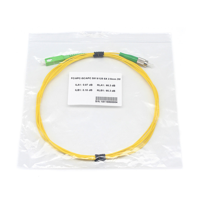 FC APC к SC APC Волоконно-оптический шнур SX SM G657a2 2.0MM