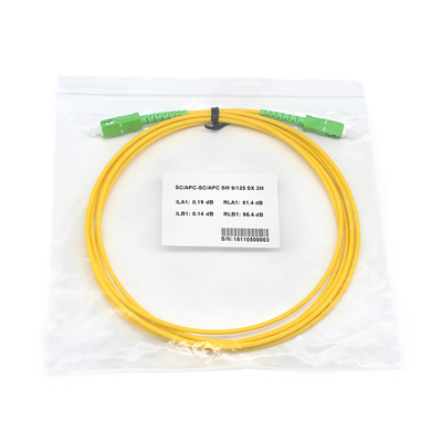 2.0mm 3.0mm Simplex Fiber Optic Patch Cord SC APC к SC APC SM