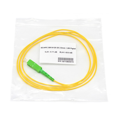 1M 1.5M SC APC Fiber Optic Pigtail G652A1 или A2 Для широкополосных сетей