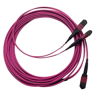 50/125 OM4 MM MPO Patch Cord 24F 3,0 мм ПВХ с высокой плотностью