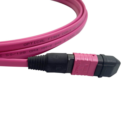 50/125 OM4 MM MPO Patch Cord 24F 3,0 мм ПВХ с высокой плотностью
