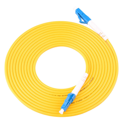 G657A2 LC To LC Simplex Fiber Optic Patch Cord Cable с 2,0 мм желтым ПВХ пальто