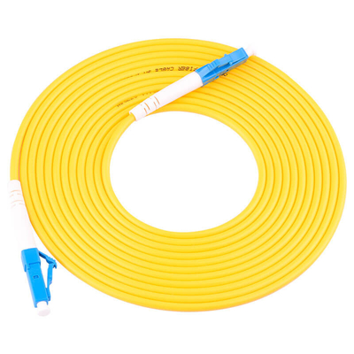 G657A2 LC To LC Simplex Fiber Optic Patch Cord Cable с 2,0 мм желтым ПВХ пальто