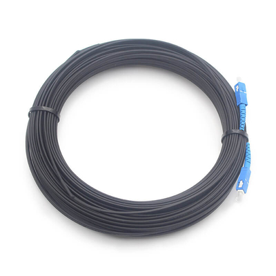 2.0*5.0мм 1FO SC UPC To SC UPC FTTH Flat Drop Patch Cord G675A1 с черной курткой
