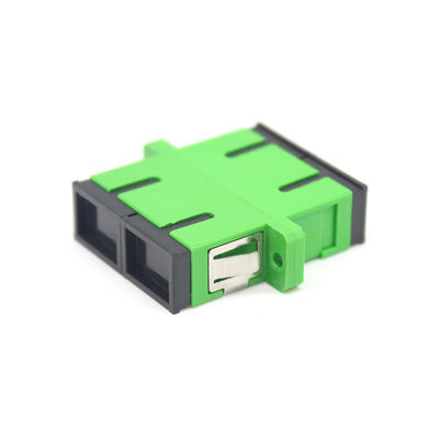 SC APC Duplex Fiber Optic Adapter с фланцем - потеря вставки 0,2 дБ, долговечность 500 циклов, водонепроницаемость для систем CATV