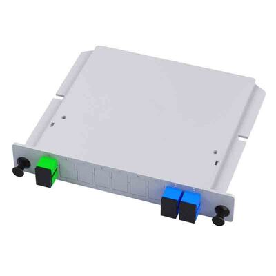 Разделятель PLC с однорежимным режимом с 1×4 1×8 1×16 1×32 разделением и разъемом SC UPC в металлической карточной оболочке